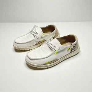 Hey Dude Women’s Shoe | Wendy Star | White Slip On Casual Comfort Shoes | Size 7